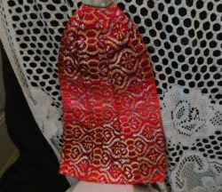 barbie red gold cape back